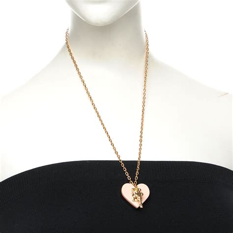 louis vuitton lock me heart necklace
